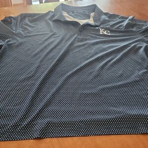 Kansas City Royals Cutter & Buck Navy Polo with White Dots